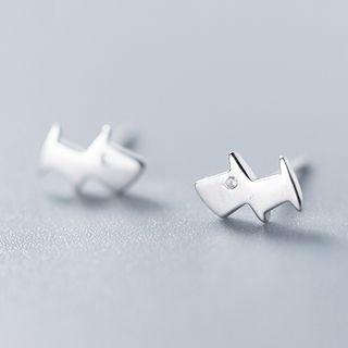 925 Sterling Silver Doggy Earring As Shown In Figure - One Size