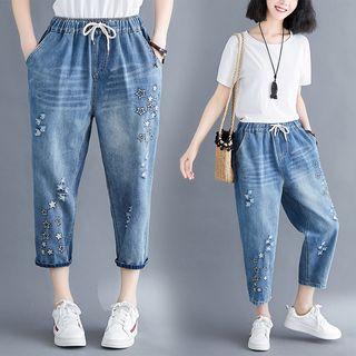 Star Crop Harem Jeans