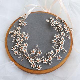 Wedding Rhinestone Flower Headpiece As Shown In Figure - One Size