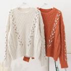 Long-sleeve Cable Sweater