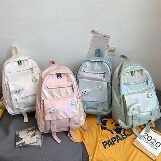 Iridescent Buckled Backpack