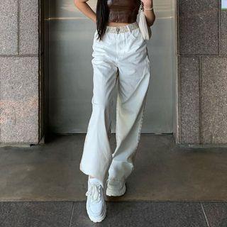 Striped Print Wide-leg Pants