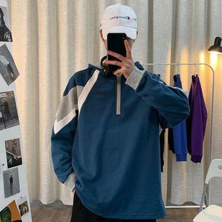 Half-zip Paneled Hoodie