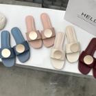 Disc Accent Flat Sandals