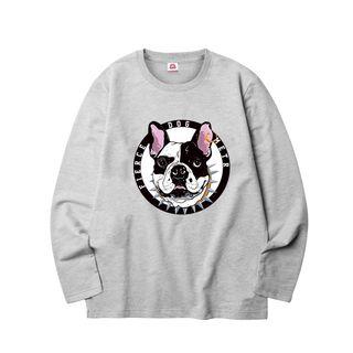 Couple Matching Long-sleeve Dog Print T-shirt