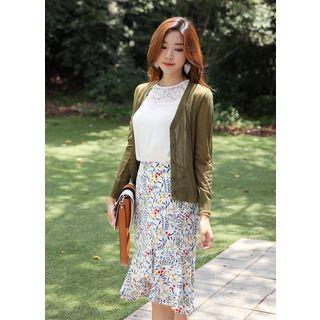 Set Of 2: See-through Cardigan In 10 Colors