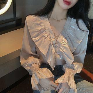 Ruffle Blouse As Shown In Figure - One Size