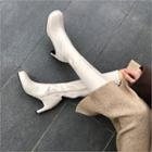 Round-toe Chunky-heel Long Boots