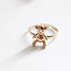 Bear Open Ring 3311 - Gold - One Size
