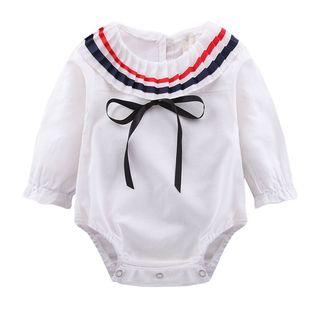 Pleated Collar Romper