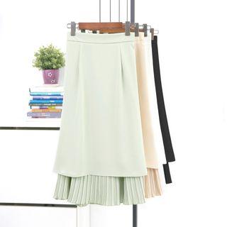 Layered Pleated Hem Skirt