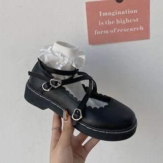 Strappy Platform Block Heel Mary Jane Shoes
