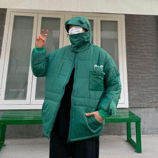 Frog Detail Hooded Padded Jacket