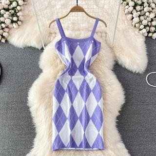 Argyle Sheath Tank Dress