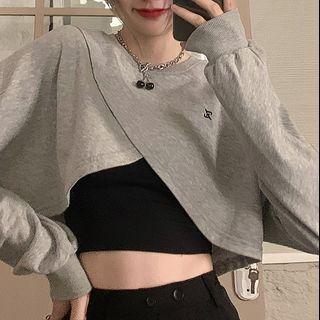 Crop Sweatshirt / Camisole Top