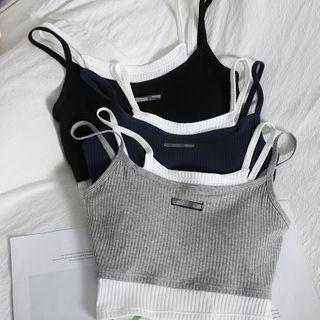 Mock Two-piece Ribbed Camisole Top