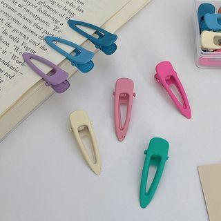 Set Of 10: Plain Hair Clip Set Of 10 - Blue & Pink - One Size