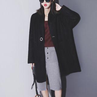 Drop-shoulder Wool Jacket