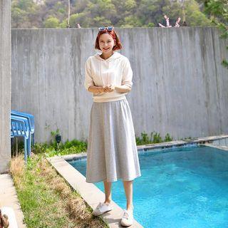 2-in-1 Long Hoodie Dress