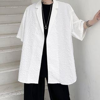 Elbow-sleeve Embossed Jacket