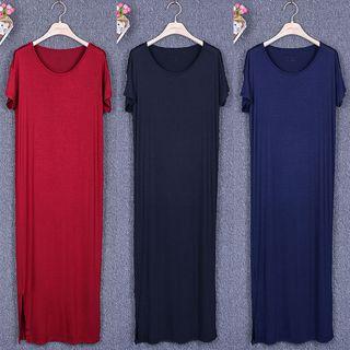 Short-sleeve/ Long-sleeve U-neck Dress