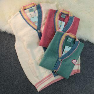 Color Block Sweater Vest / Cardigan