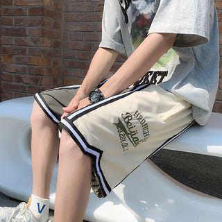 Embroidered Panel Sport Shorts