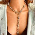 Thorn Alloy Y Necklace Silver - One Size
