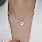 Alloy Flower Pearl Necklace