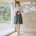 Modern Hanbok Charcoal Gray Skirt Charcoal Gray - One Size
