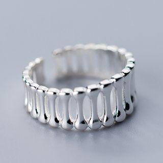 925 Sterling Silver Cutout Open Ring S925 Silver - As Shown In Figure - One Size