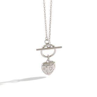 Heart Necklace 925 Silver - Silver - One Size