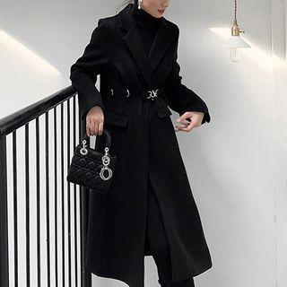 Cinch-waist Long Coat