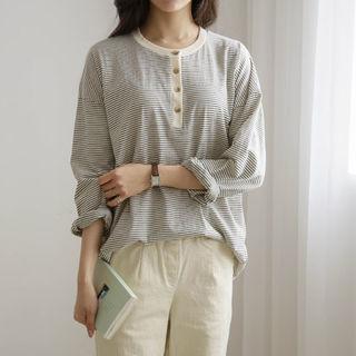 Striped Boxy-fit Henley