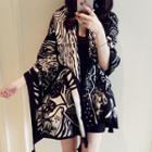 Printed Shawl Black & White - One Size