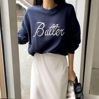 Butter Embroidered Boxy Sweatshirt