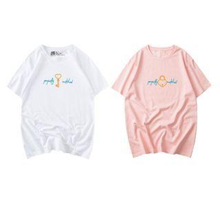 Short-sleeve Couple Printed T-shirt