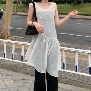 Cropped Blazer / Plain Tank Dress