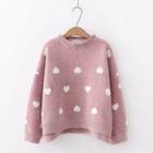 Heart Print Sweater / Plain Sweater