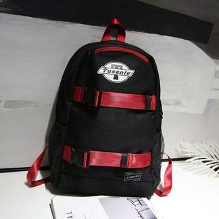 Canvas Contrast-strap Zip Backpack