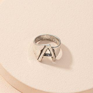 Letter A Alloy Ring