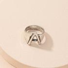 Letter A Alloy Ring