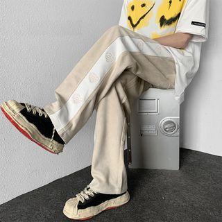 Heart Pattern Wide Leg Pants