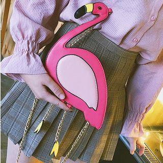Flamingo Shaped Shoulder Bag Pink - One Size