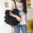 Ruffle Trim Tote Bag