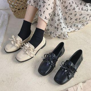 Shirred Bow Loafers