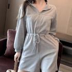 Zip Long-sleeve Playsuit