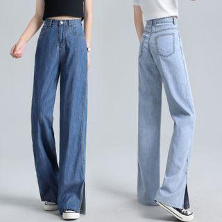 Side-slit Loose Fit Jeans