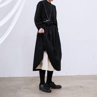 A-line Midi Jumper Skirt Black - One Size