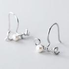 925 Sterling Silver Lettering Earring 1 Pair - S925 Silver Earrings - One Size